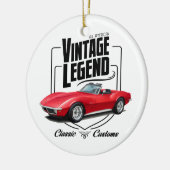赤いヴィンテージの伝説 セラミックオーナメント (左)