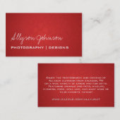 赤いヴィンテージの名刺 名刺 (正面/裏面)