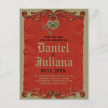 赤いヴィンテージゴシックのスケルトン鍵保存日