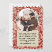 赤いヴィンテージフォトクリスマスカード シーズンカード (裏面)