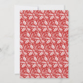 赤いヴィンテージホリー傾斜スナップショットフォト シーズンカード (裏面)