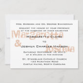 赤いヴィンテージレンガの落書きウェディング招待状 招待状 (正面)