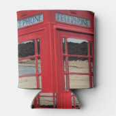 赤いヴィンテージ電話ボックス 缶クーラー (裏面)