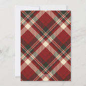 赤いヴィンテージ魔法写真クリスマス シーズンカード (裏面)