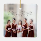 赤いヴィンテージ鳥の花嫁オーナメント セラミックオーナメント (裏面)