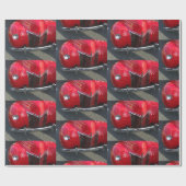 赤いヴィンテージ1930s自動巻き付け紙 ラッピングペーパー (フラット)