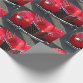 赤いヴィンテージ1930s自動巻き付け紙 ラッピングペーパー (角)