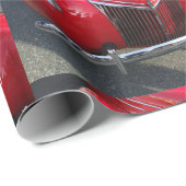 赤いヴィンテージ1930s自動巻き付け紙 ラッピングペーパー (ロールコーナー)