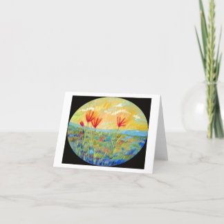 「赤い三つの花」グリーティングカード カード