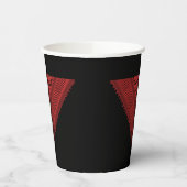 赤い三角形のケフィエ・パレスチナの抵抗記号 紙コップ (左)