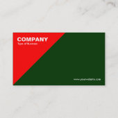 赤い三角形のコーナー – 濃い緑(003300) 名刺 (裏面)