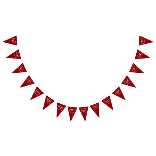 赤い三角形のバンティングバナーのビジネスロゴ バンティングフラッグ (全)