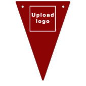 赤い三角形のバンティングバナーのビジネスロゴ バンティングフラッグ (第2の旗)