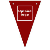 赤い三角形のバンティングバナーのビジネスロゴ バンティングフラッグ (第1の旗)