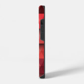 赤い三角形の幾何学模様 iPhone 14ケース iPhoneケース (左側面)