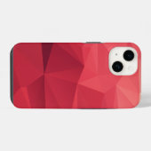 赤い三角形の抽象芸術幾何学的パターン iPhoneケース (裏面横)