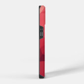 赤い三角形の抽象芸術幾何学的パターン iPhoneケース (右側面)