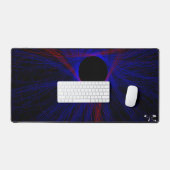 赤い三角形アクセント付きデスクマウスパッドマット デスクマット (キーボード&マウス)