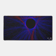 赤い三角形アクセント付きデスクマウスパッドマット