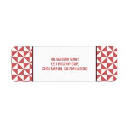 赤い三角形モダンズホリデー住所 シール