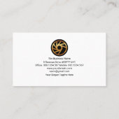 赤い三角形青い小切手トラック輸送機 名刺 (裏面)