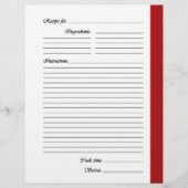 赤い両面レシピページ (正面)