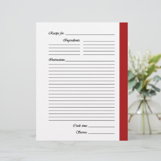 赤い両面レシピページ (スタンド正面)