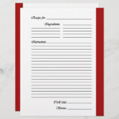 赤い両面レシピページ (正面/裏面)