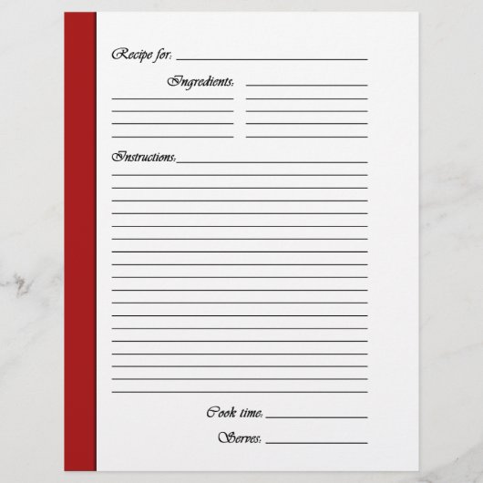 赤い両面レシピページ (裏面)