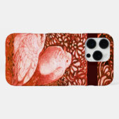 赤い中にいる白い鳩 iPhoneケース (裏面横)