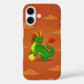 赤い中国のドラゴン・赤背景 Case-Mate iPhoneケース (裏面)