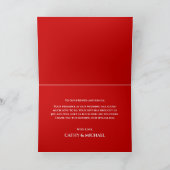 赤い中国の庭結婚のフローラの二重の幸福 サンキューカード (内部)