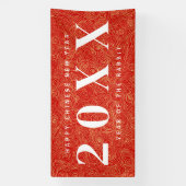 赤い中国の新年のパーティーバナー 横断幕 (縦)