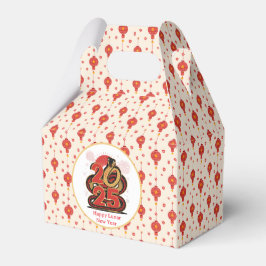 赤い中国の金ゴールドのヘビの月の新年 フェイバーボックス