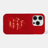 赤い中国風風水富裕スマホケース iPhoneケース (裏面横)