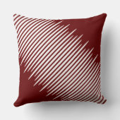 赤い中央に不均一な千鳥白い対角線 クッション (裏面)