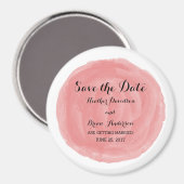 赤い丸い水の色Date Magnetを保存 マグネット (正面/裏面)