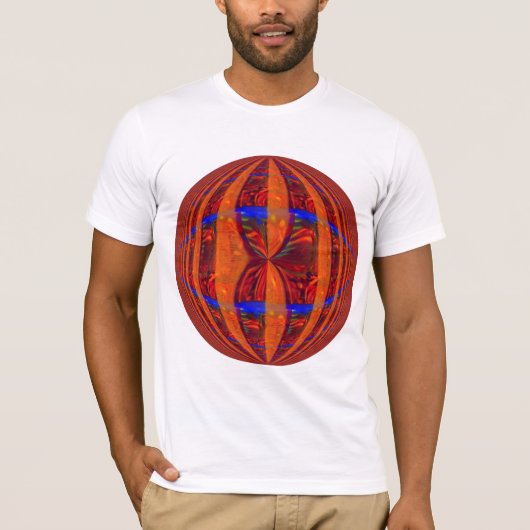 赤い丸いTシャツ白 Tシャツ (正面)