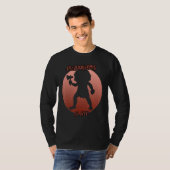 赤い丸の中の輝く影 Tシャツ (正面フル)