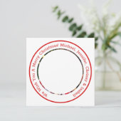 赤い丸の写真メッセージとクリスマスの名前を追加 シーズンカード (スタンド正面)