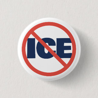 赤い丸の反トランプ ICE 政治的意見 缶バッジ