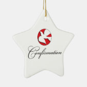 赤い丸の確認白い鳩 セラミックオーナメント (右)