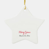 赤い丸の確認白い鳩 セラミックオーナメント (裏面)