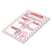 赤い丸薬ヘルスケア学生投薬テンプレート ノートパッド (アングル)