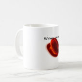 赤い丸薬マグ コーヒーマグカップ (正面左)