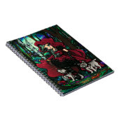 赤い乗馬フードの女の子の妖精のファンタジーのノート ノートブック (右側)