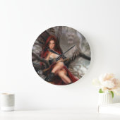 赤い乗馬フードの時計! ラージ壁時計 (ホーム)