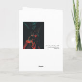 赤い乗馬フードの狼人間のハロウィンの挨拶状 カード (裏面)