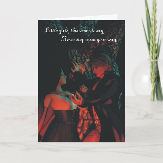 赤い乗馬フードの狼人間のハロウィンの挨拶状 カード (正面)