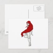 赤い乗馬フード ポストカード (正面/裏面)